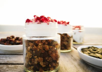 Kürbiskerngranola mit Kürbiskernen