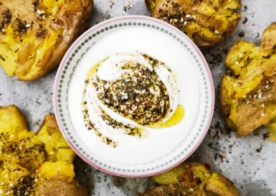 Smashed Potatoes mit Zaatar aus dem Orient