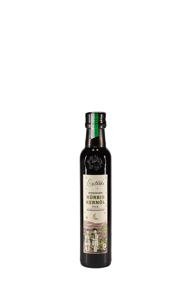 Steirisches Kuerbiskernoel 0,25l Weihnachtsedition Oelmuehle Esterer