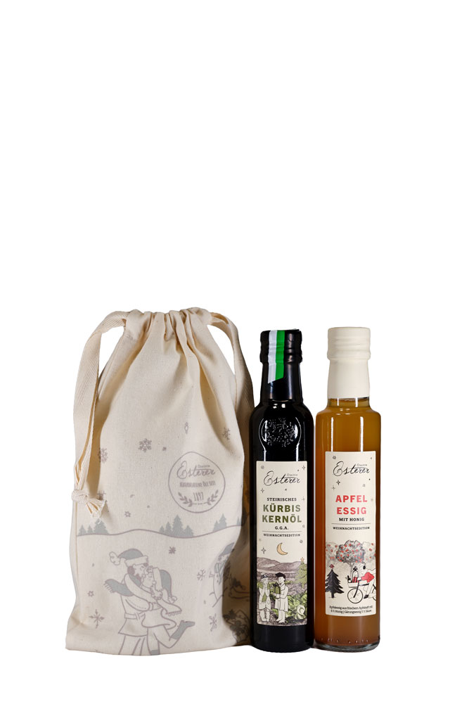 Baumwollbag Weihnachten 03 Pärchen Oelmuehle Esterer